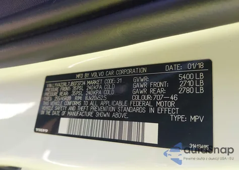 2018 Volvo Xc60 T6 Inscription from USA, damaged, VIN LYVA22RL7JB073734